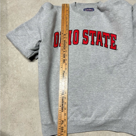 Champs Ohio State Embroidered Heathered Gray Pullover Crewneck Men’s Size Large - Picture 7 of 8